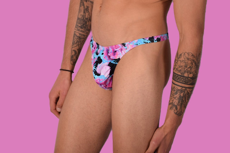 S/M SMU Mens Underwear Thong  Flowers 33333 MX11