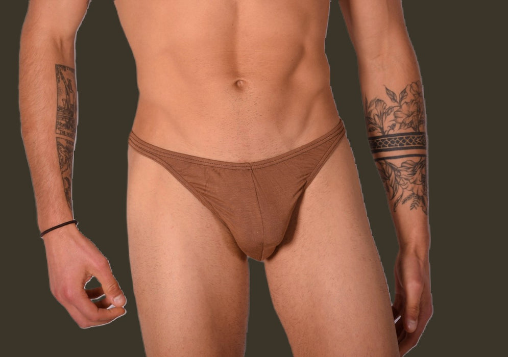 S/M SMU Mens Underwear Thong Bronze 33336 MX11