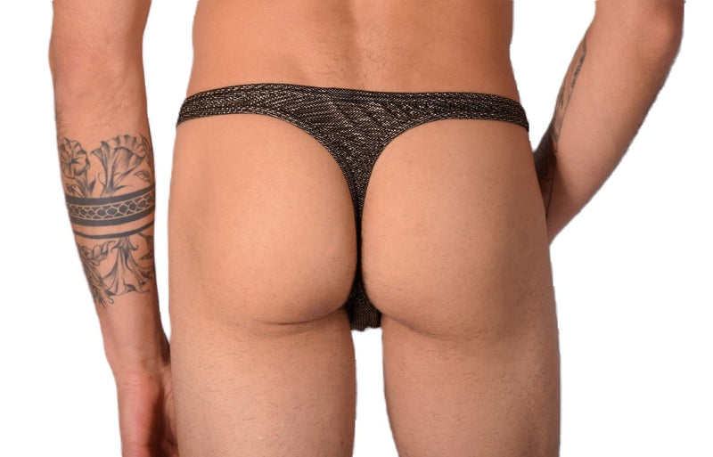 S/M SMU Mens Underwear Thong Brilliant Gold 33342 MX11