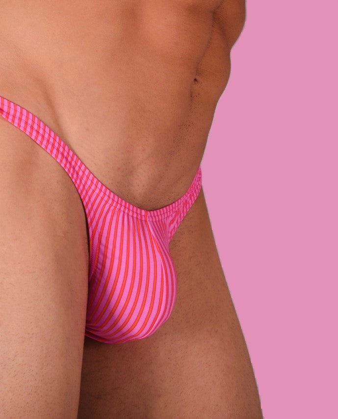 S/M SMU Super Soft Pink lined Thong 33392 MX11