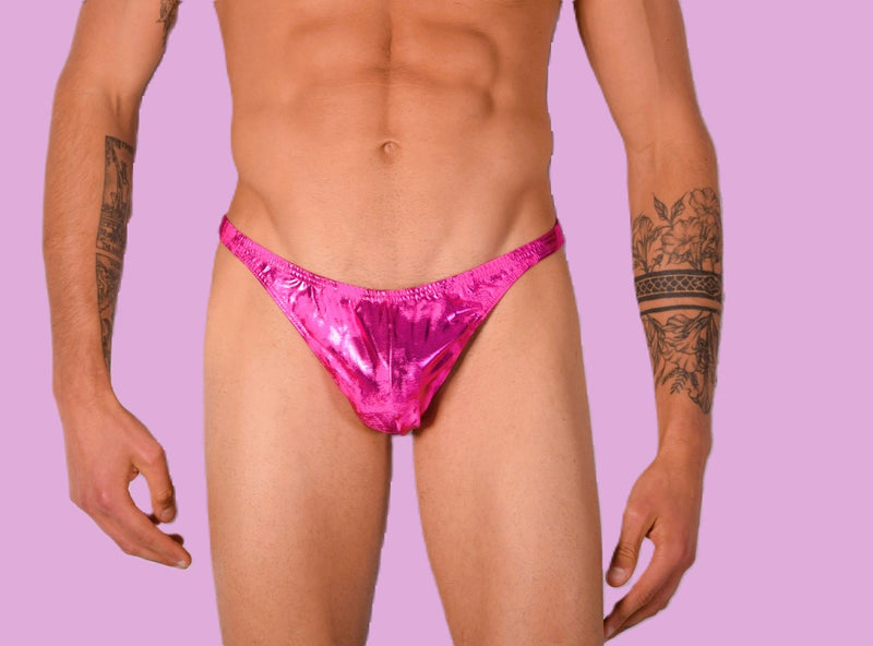 XS/S SMU Mens Flashy Pink Thong 33416 MX11