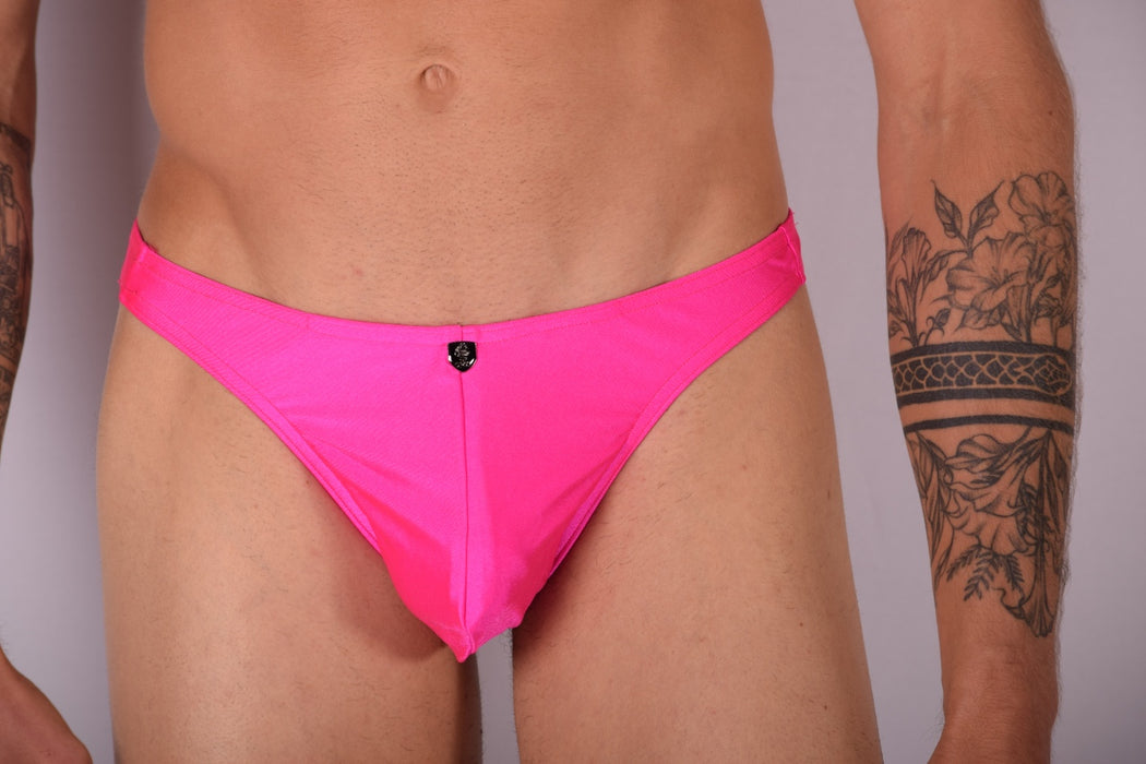 S/M SMU Mens Silky Swim Thong Pink 33425 MX11