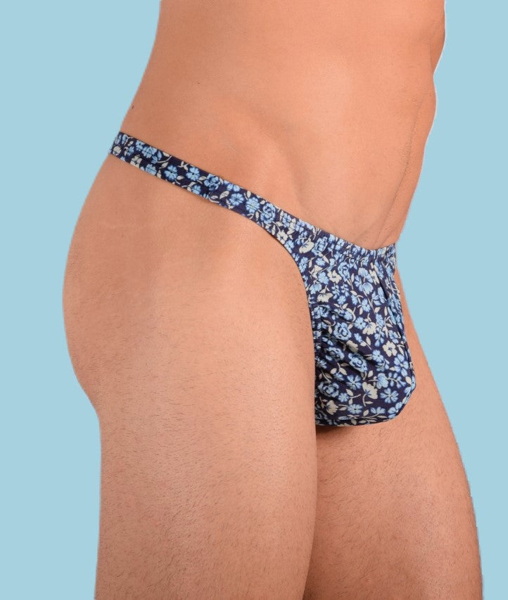 XS/S SMU Mens Flash Thong Flower Print 33458 MX11