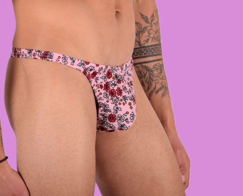 XS/S SMU Mens Flash Thong Flower Print 33459 MX11