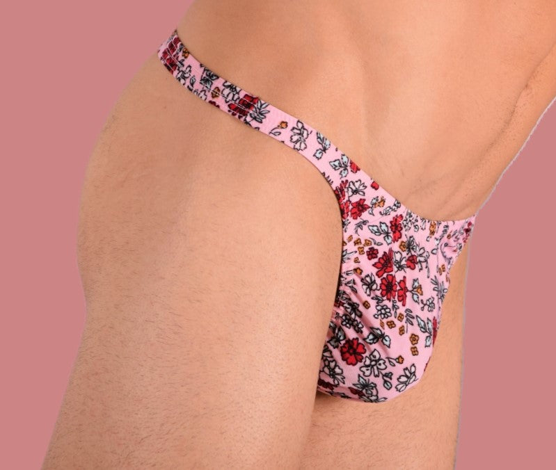 XS/S SMU Mens Flash Thong Flower Print 33459 MX11
