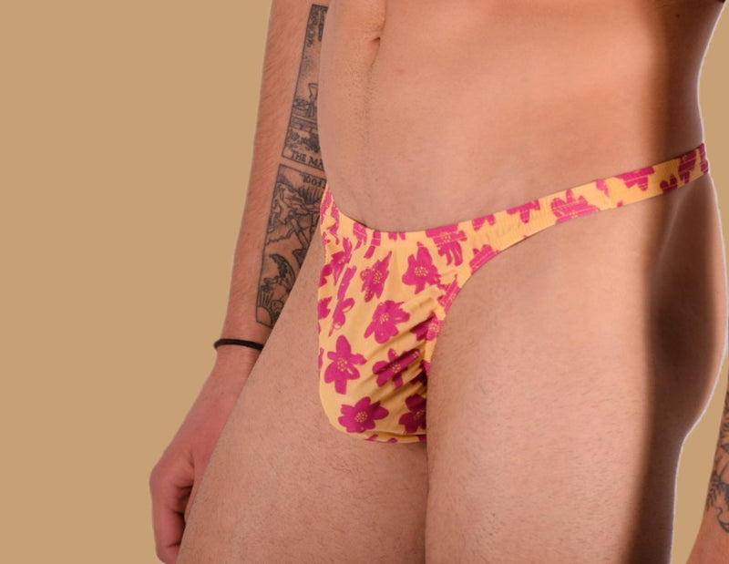 XS/S SMU Mens Flash Thong Flower Print 33460 MX11