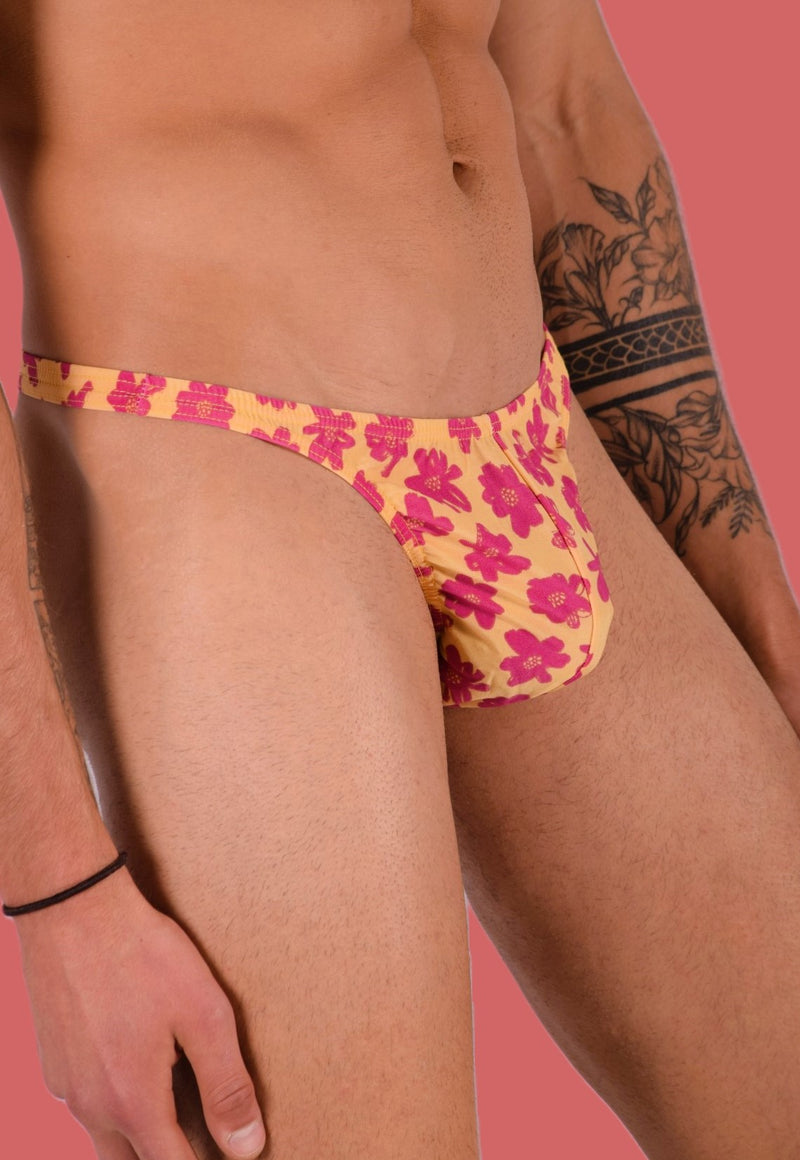 XS/S SMU Mens Flash Thong Flower Print 33460 MX11