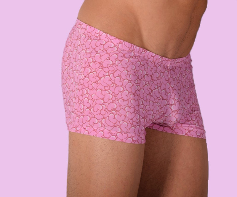 XS/S SMU Mens Hipster Pink Hearts 43109 MX12