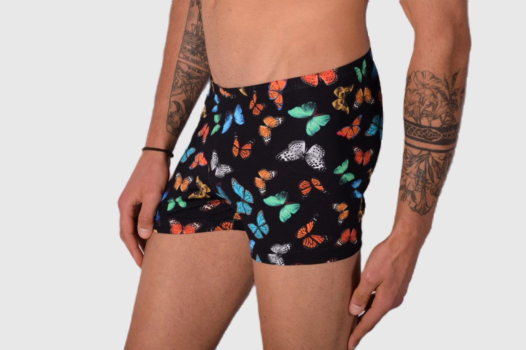 XS/S SMU Mens Swim Hipster Underwear Butterflies 43112 MX12
