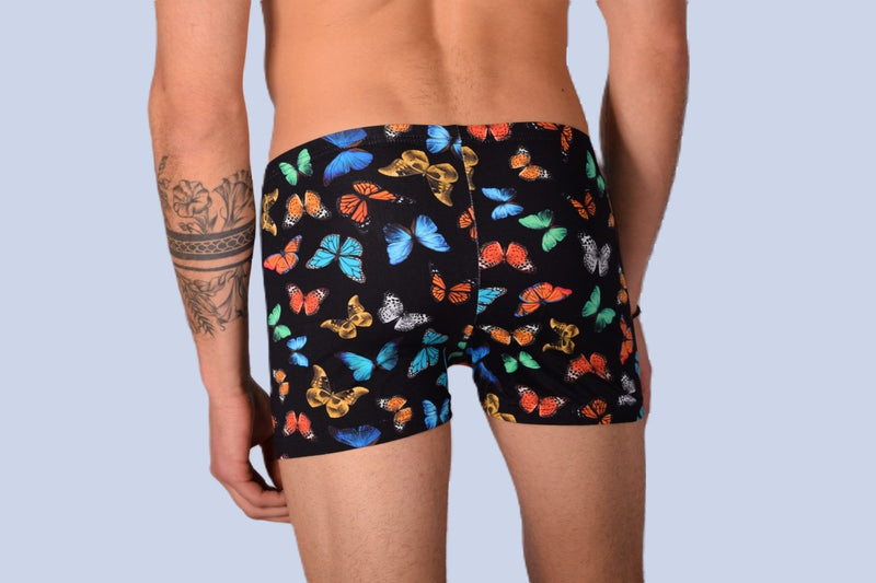 XS/S SMU Mens Swim Hipster Underwear Butterflies 43112 MX12