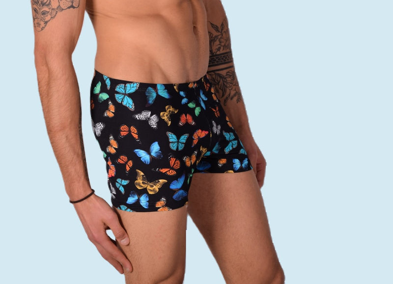 XS/S SMU Mens Swim Hipster Underwear Butterflies 43112 MX12