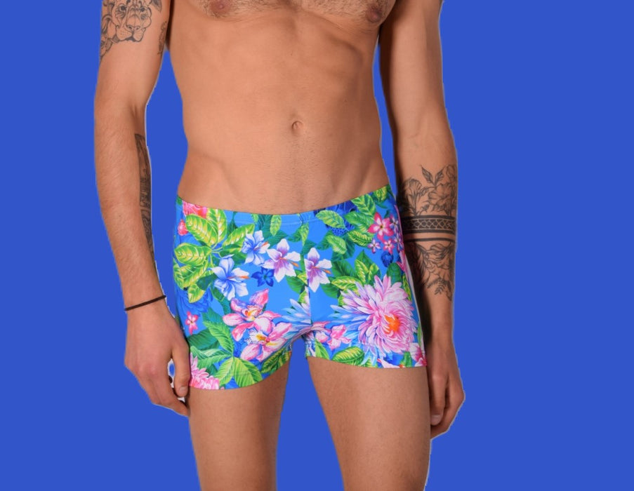XS/S SMU Mens  Swim Hipster Underwear Flowers 43140 MX12