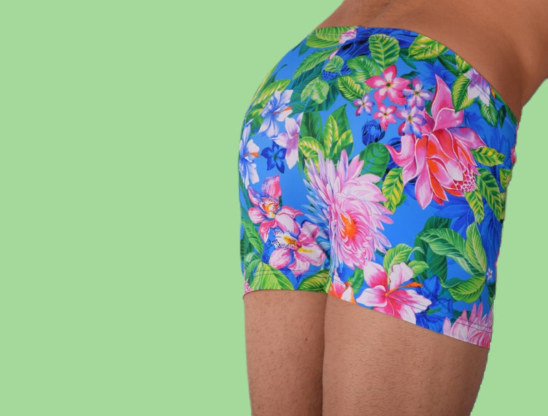 XS/S SMU Mens  Swim Hipster Underwear Flowers 43140 MX12