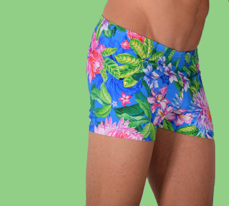 XS/S SMU Mens  Swim Hipster Underwear Flowers 43140 MX12