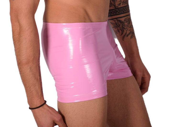 XS/S SMU Mens Faux Leather Look Hipster Underwear Barbie Pink 43150 MX12