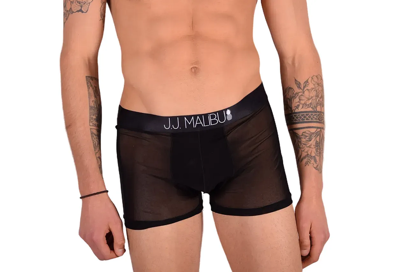 LARGE JJ MALIBU Sheer Opened Back Boxer Briefs Backless 2