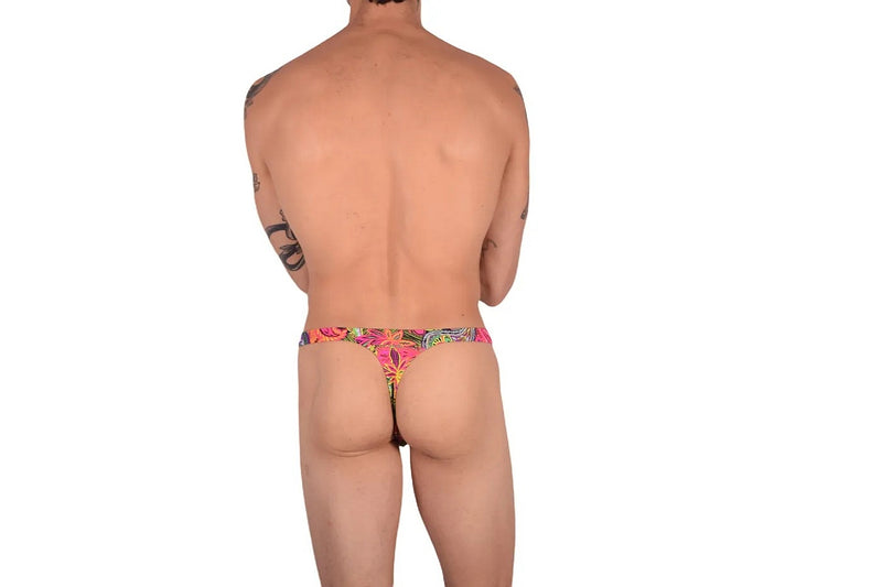 Large Vuthy Multicolor Design Thongs Swimwear LT1 9914