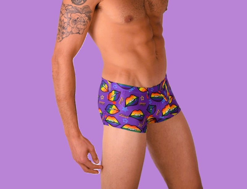 SMU Pride Mini Boxer Brief Sporty Cut Purple P01005 H45