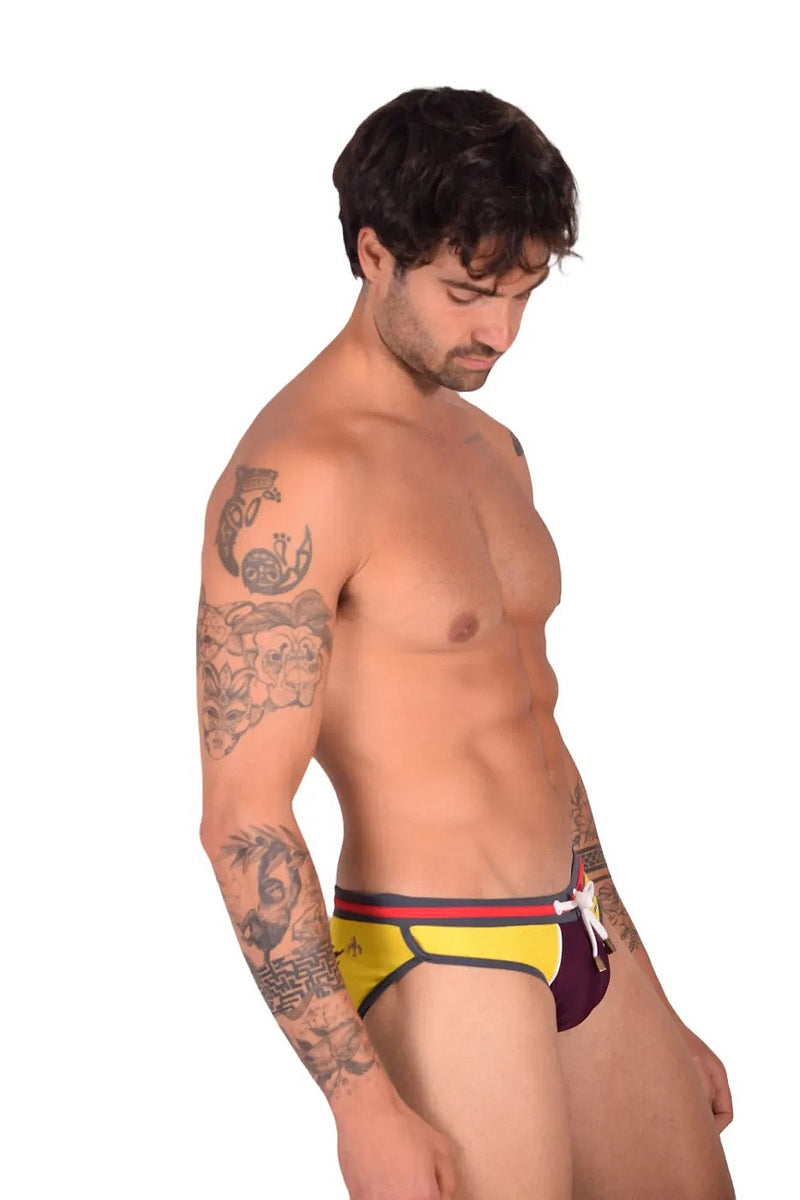 Marcuse Dragon Swimsuit Brief Yellow 06817-2