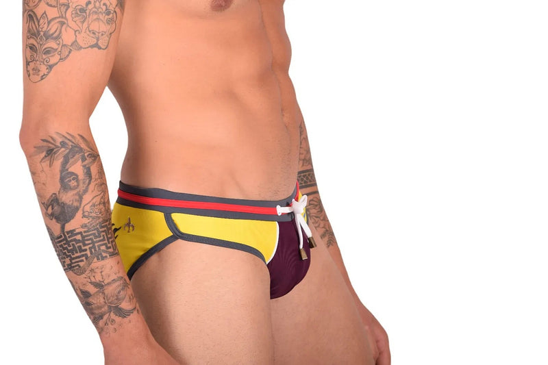 Marcuse Dragon Swimsuit Brief Yellow 06817-2
