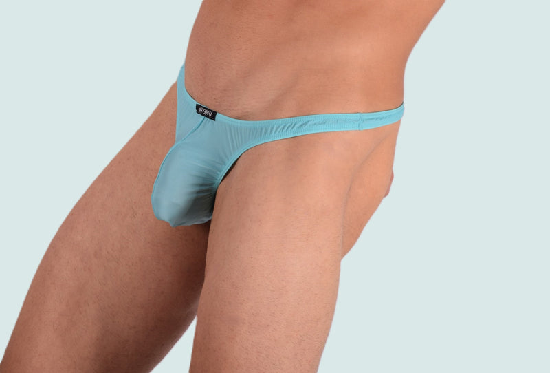 SMU Sensual Tanning Sheer Thong Aqua 100653 MX9