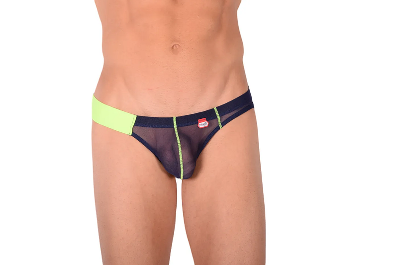 PIKANTE Lust Mesh Briefs Stretchy Ergonomic Fit Sexy Dark Blue Brief 0498 1