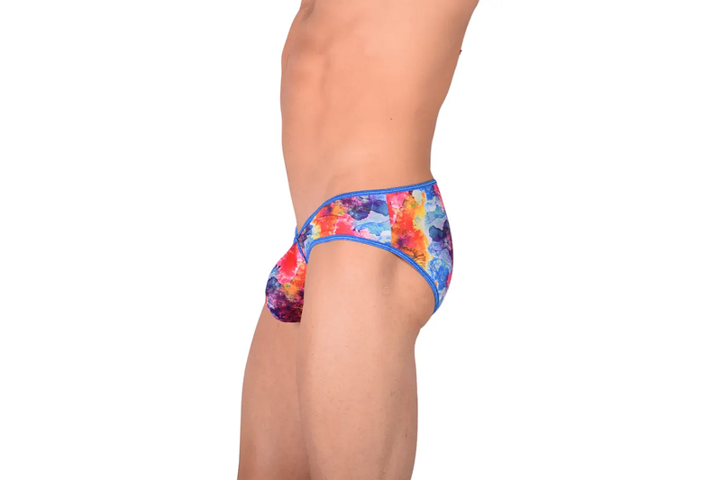 PIKANTE Colors Brief Low Rise Stretchy Edge Splash Briefs Light Blue 0506 1