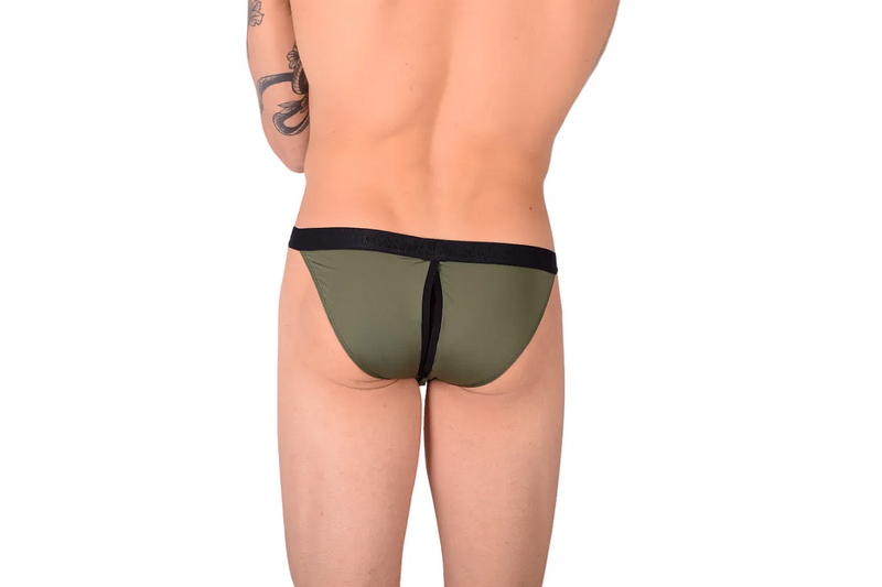 PIKANTE Virgin Bikini Briefs Sexy Back Opening Brief Green 0840 1