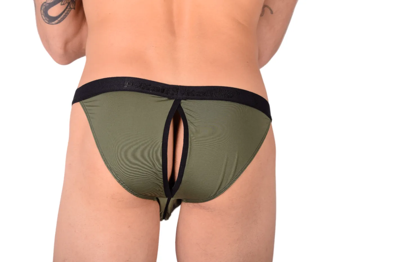 PIKANTE Virgin Bikini Briefs Sexy Back Opening Brief Green 0840 1
