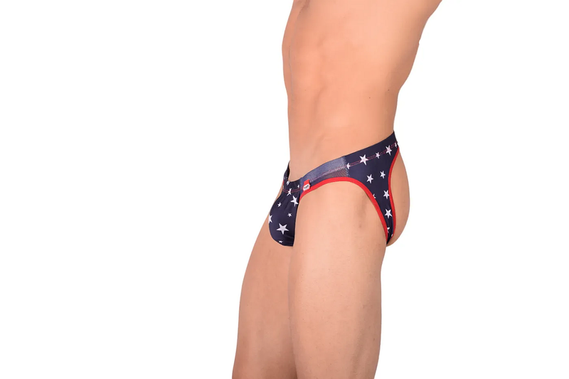 PIKANTE Star Jock Styled-Up Ultra Low Jock Minimal Coverage Dark Blue 0827 3