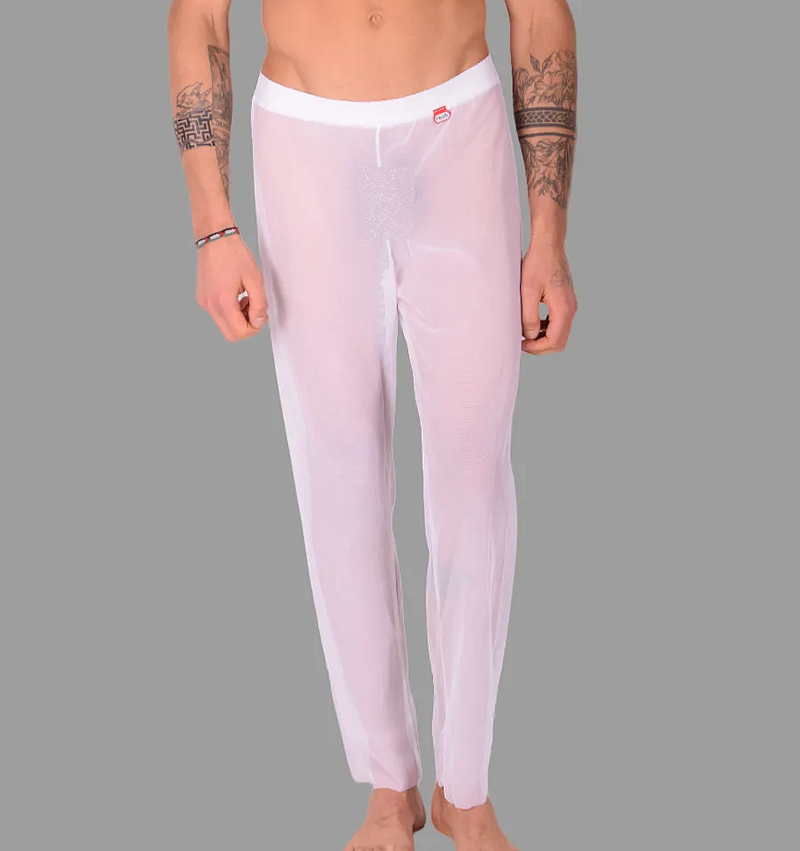 PIKANTE You Mesh Pants Supremely Soft See-Through Ankle Length Pant White 0490 4