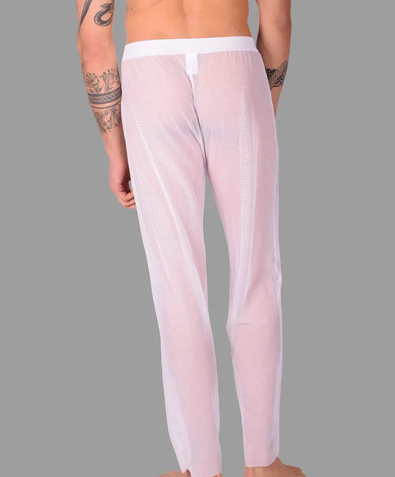 PIKANTE You Mesh Pants Supremely Soft See-Through Ankle Length Pant White 0490 4