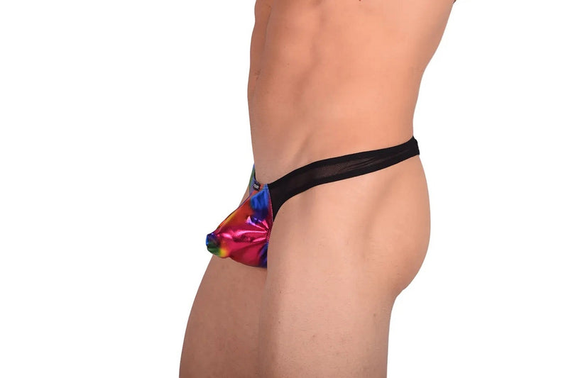 XL WOJOER Mini String Paintball Push-Up Thong Disco Never Dies 344W356 3