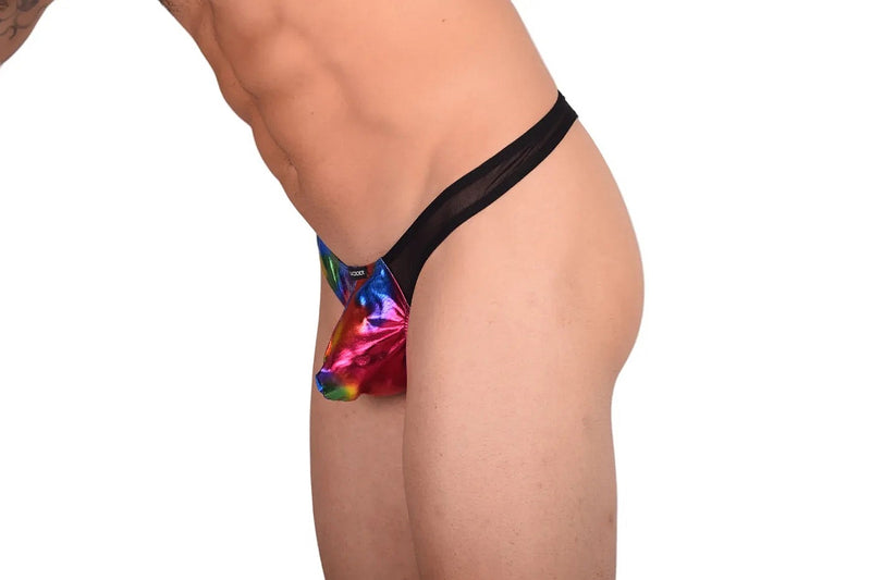 XL WOJOER Mini String Paintball Push-Up Thong Disco Never Dies 344W356 3