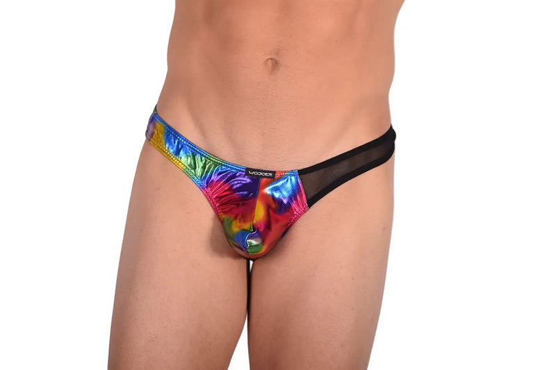 XL WOJOER Mini String Paintball Push-Up Thong Disco Never Dies 344W356 3