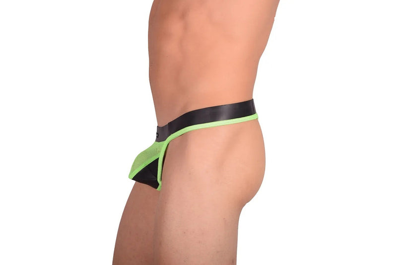WOJOER Thong POWERPREN String See Through Neopren Green 368W435 5