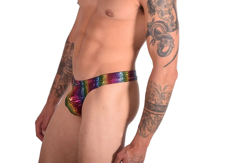 XL WOJOER Mini String Rainbow Reptile Thong Disco Never Dies 398W457 5