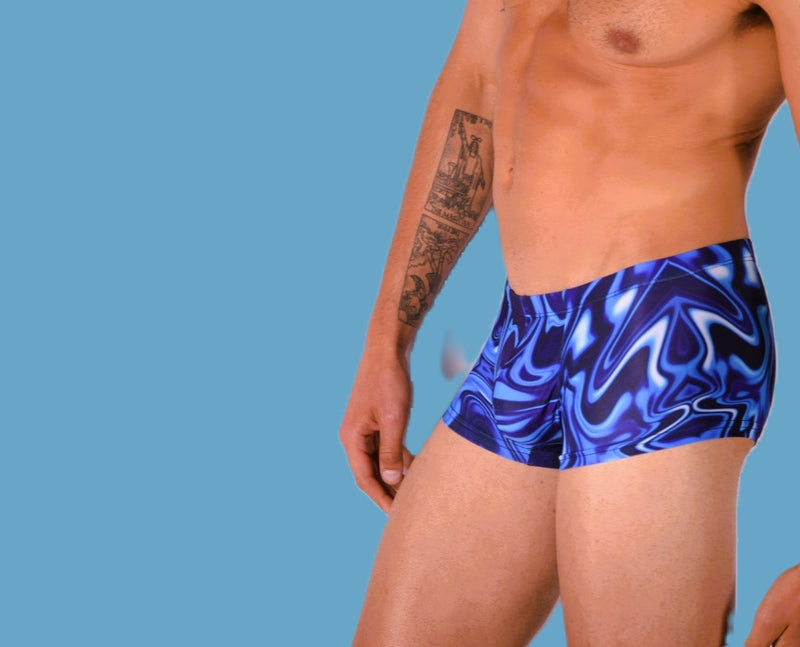 SMU Catch-Me Mini Boxer Brief Sports Cut Mixed Blue P01005 H49