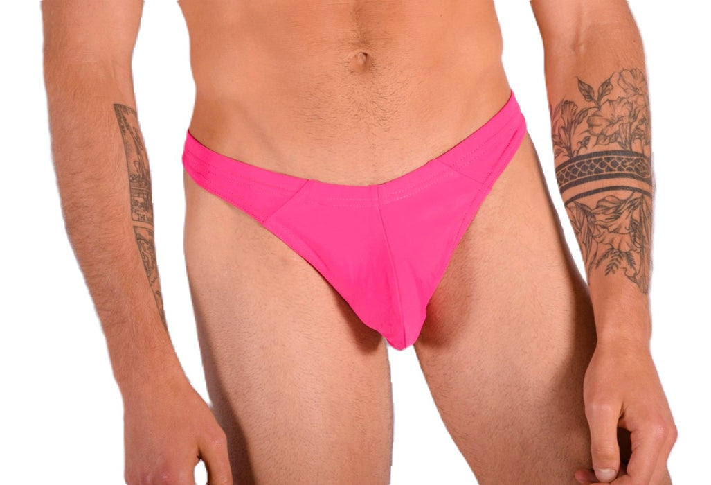 S/M SMU Mens Swim Tanning Thong Pink 33442 MX11