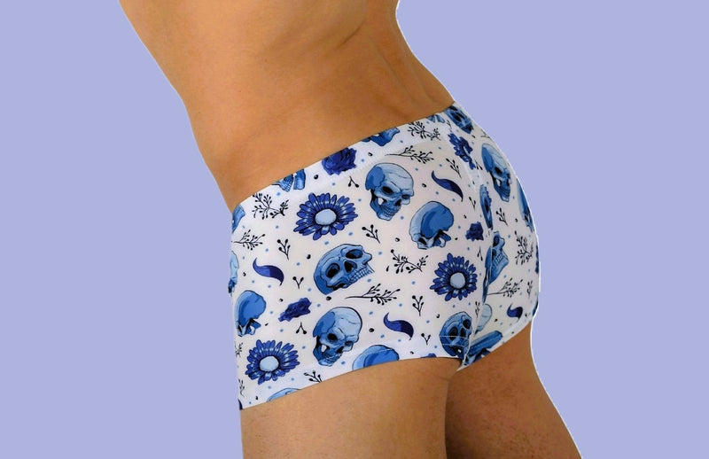 SMU Skulls Mini Boxer Brief Sporty Cut White P01005 H42