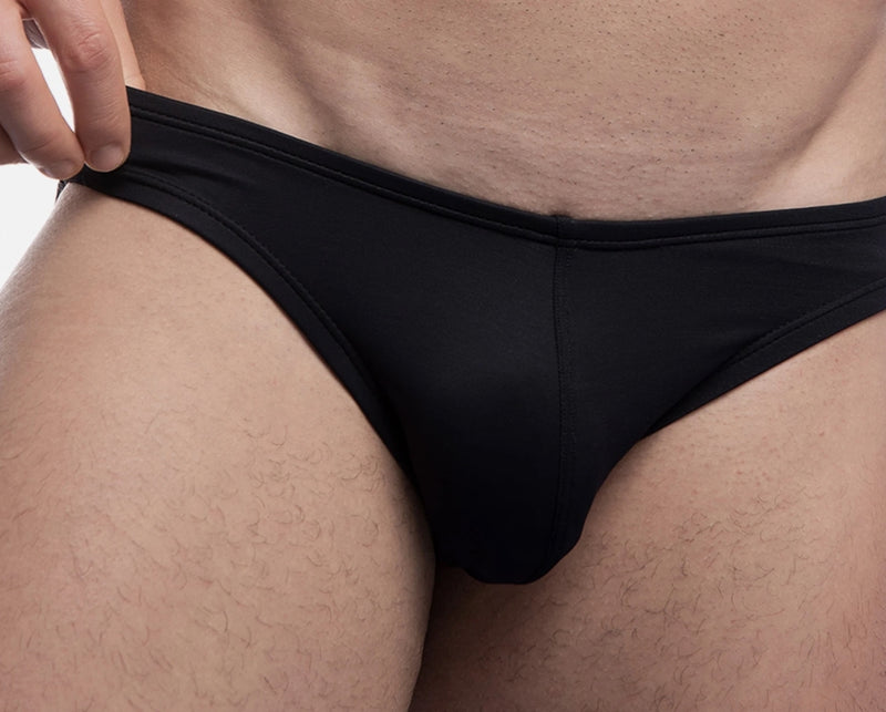 PUMP! Swim Briefs Water Cheeky Soft Nylon Swimwear UPF 50+ Black 13011 12