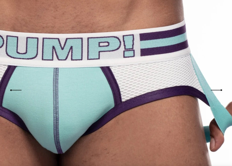 PUMP Jockstrap Retro Teal Logo ACTIVATE Jock Mesh Front Pannel 15059 P18
