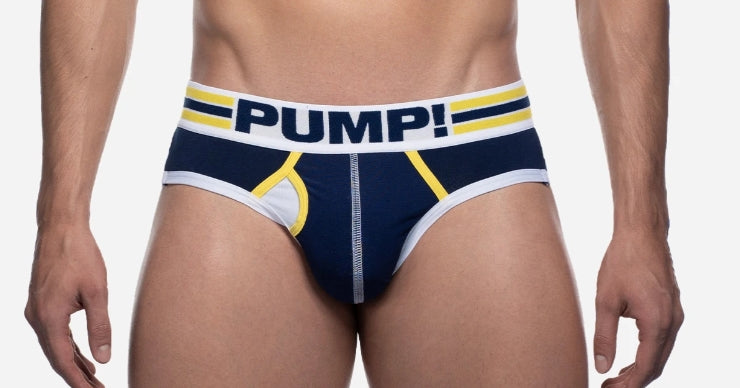 PUMP Sidecut Brief RECHARGE Navy Stretch Cotton Briefs 12061 P14