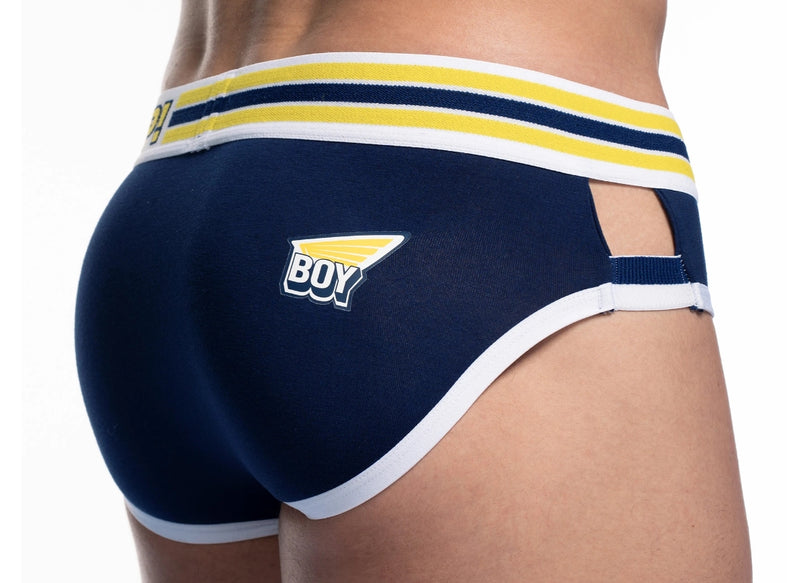 PUMP Sidecut Brief RECHARGE Navy Stretch Cotton Briefs 12061 P14