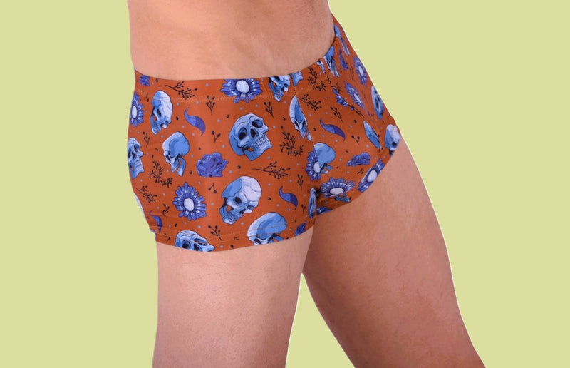 SMU Mini Hipster Skulls Soft Fabric Copper P01005 H44