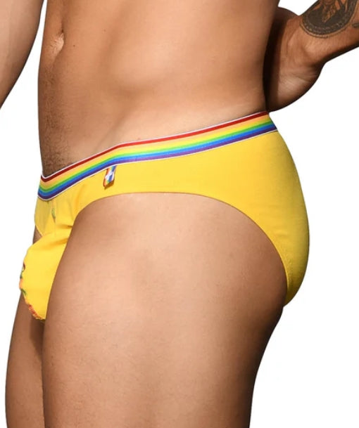 Medium ANDREW CHRISTIAN Boy Pride Rainbow Yellow Brief  Fun 8