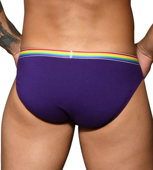 Medium ANDREW CHRISTIAN Boy Pride Rainbow Purple Brief Fun 8