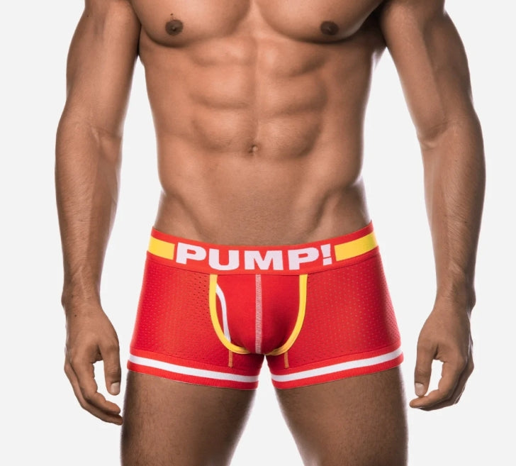 PUMP! Flash Mesh Boxer TouchDown Cotton Undies Red 11046 P20