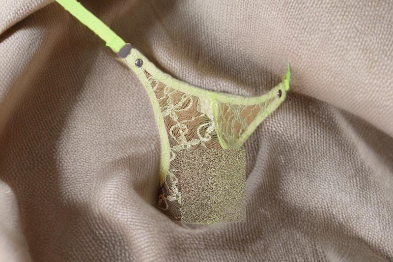 SMU Teeser Fine Lace See-Through G-String Lime 20014 20