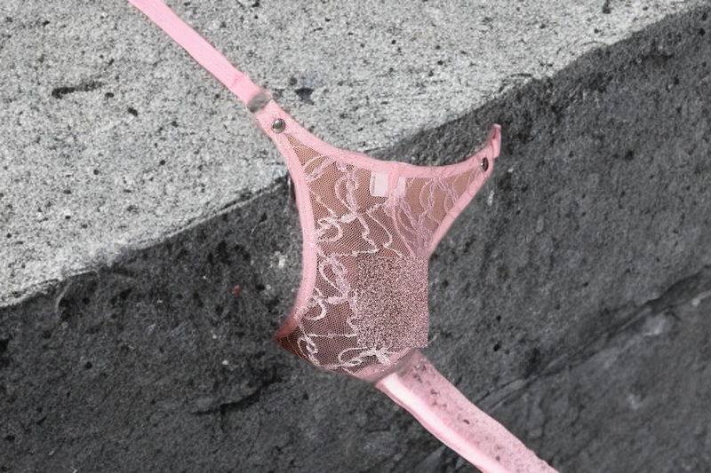 SMU G-String Teeser Fine Lace See-Through Thong Pink 20014 20